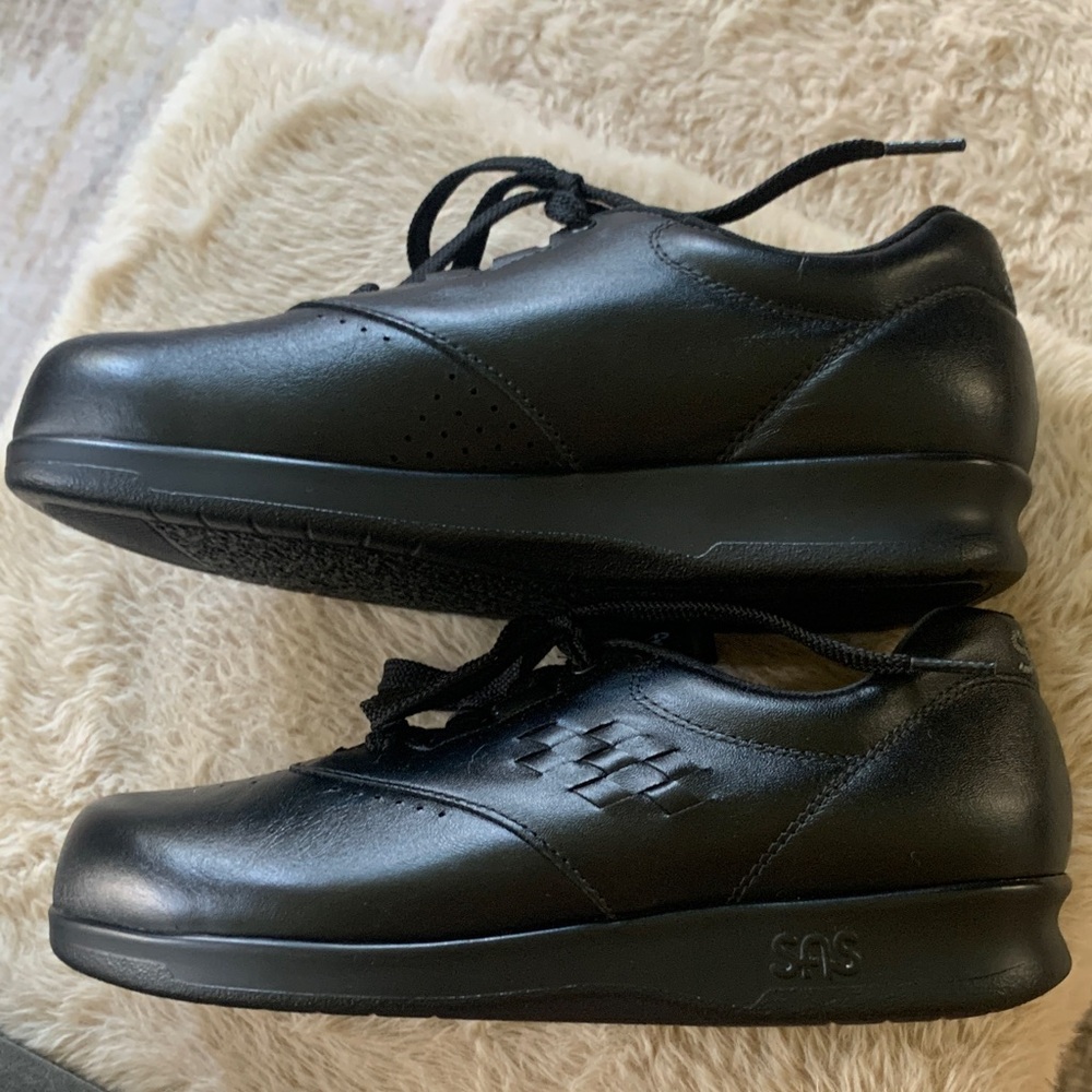 SAS Womens Black Lace-Up free time shoes - Picture 4 of 13